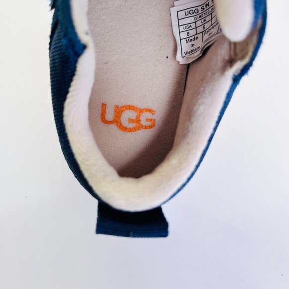 Ugg Toddlers Rennon Low Size 6 in Blue Hook & Loop Closure Orange Sole - Picture 9 of 11